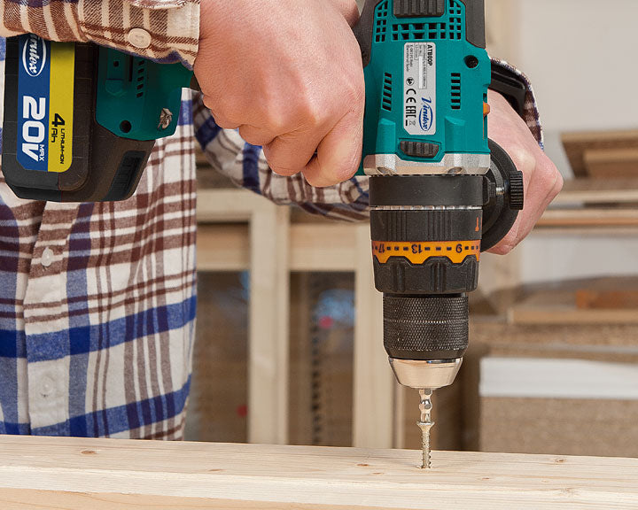 Virutex Cordless 20V Hammer Drill / Driver Kit (2 x 4Ah Battery + Charger) ATB80P / 4000200 *New Arrival*