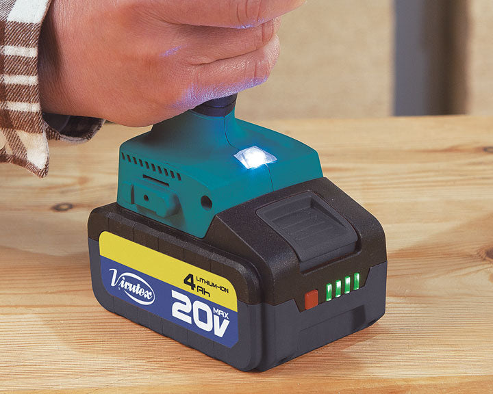 Virutex Cordless 20V Hammer Drill / Driver Kit (2 x 4Ah Battery + Charger) ATB80P / 4000200 *New Arrival*