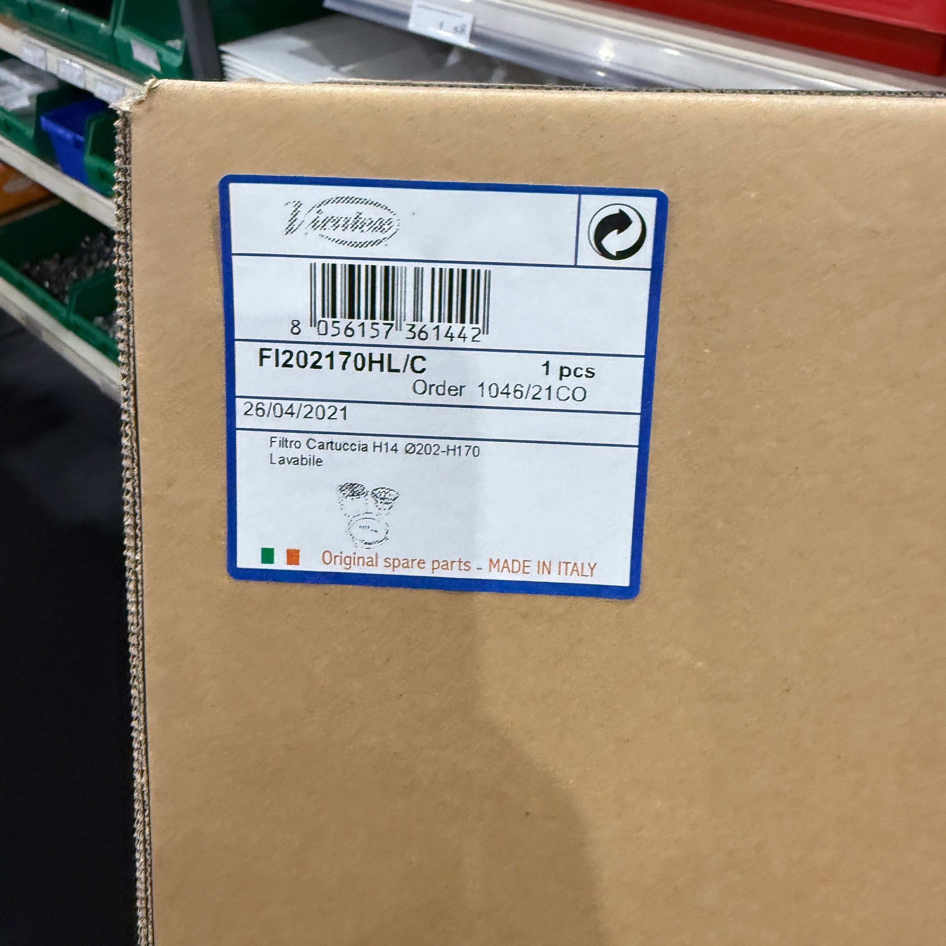 Virutex Conic HEPA Filter Cartridge Ø202 FI202170HL -Suits ASM582T
