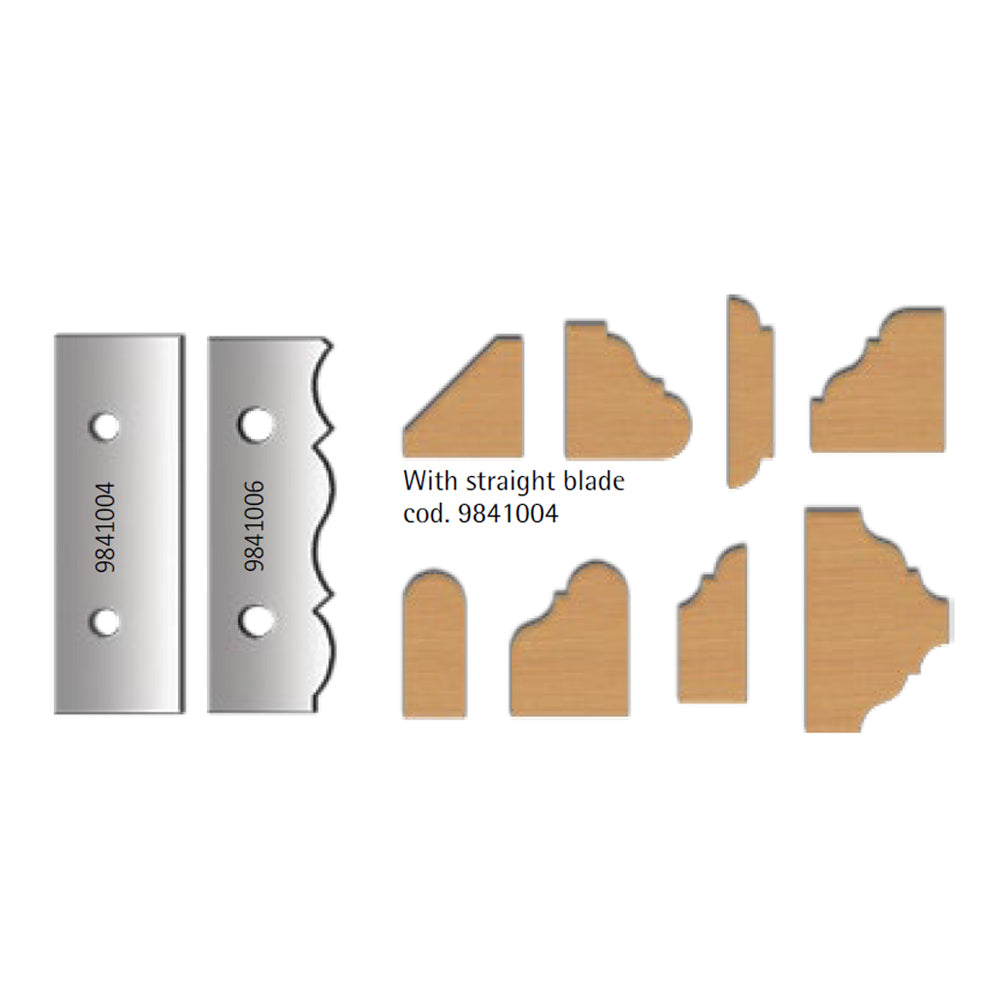 2Pce Replacement Carbide Profile Planer Moulding Blades 9841006 suit FR98H by Virutex